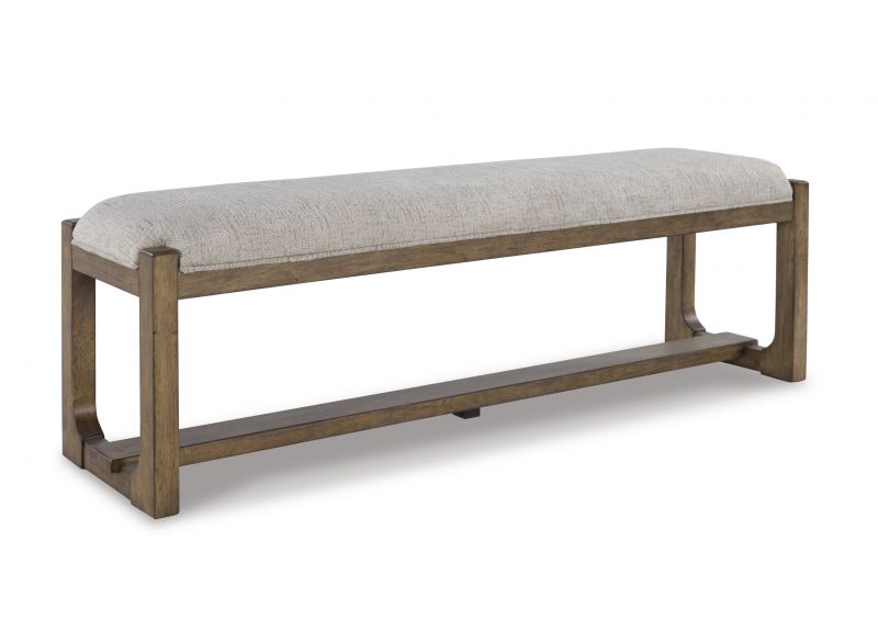 Dining Bench in Upholstery Fabric- Harrow